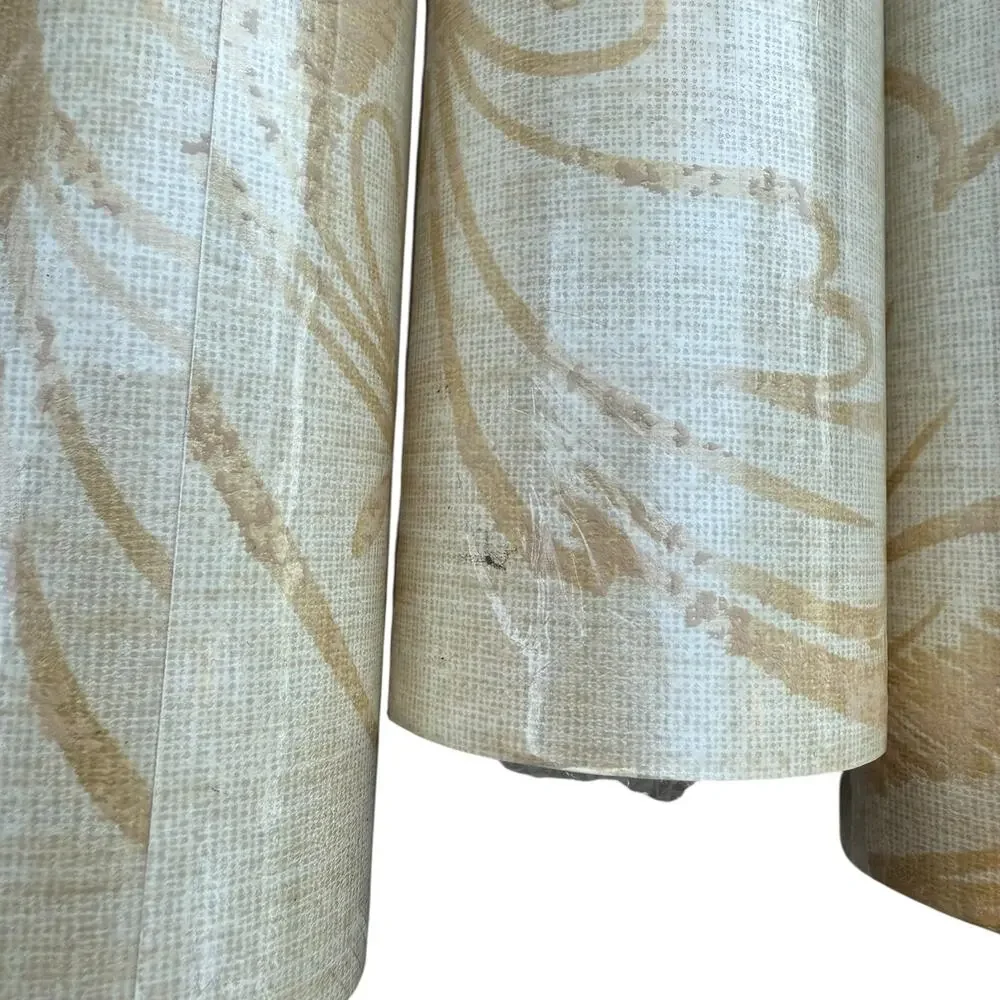 York Wallcoverings Wallpaper Damask Style Beige Gold Discontinued 1 Roll NEW